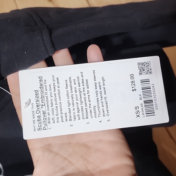 Lululemon Scuba Oversized Pullover Embroided Size XXS NEW - Picture 6 of 8
